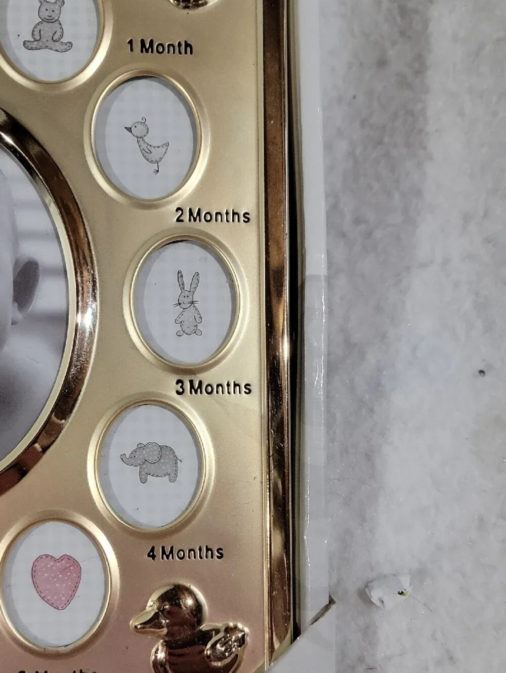 Malden Gold Tone First Year Baby Photo Frame New